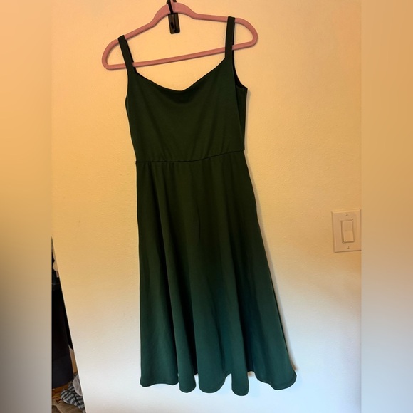 NEW Cobalt Street Sleeveless Midi Dress A Line Emerald Green Swing Medium NWOT - Picture 8 of 12